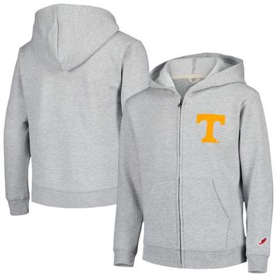 Youth League Collegiate Wear Heather Gray Tennessee Volunteers Full-Zip Hoodie