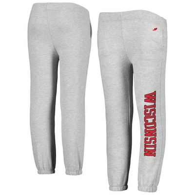 Youth League Collegiate Wear Heather Gray Wisconsin Badgers Essential Pants