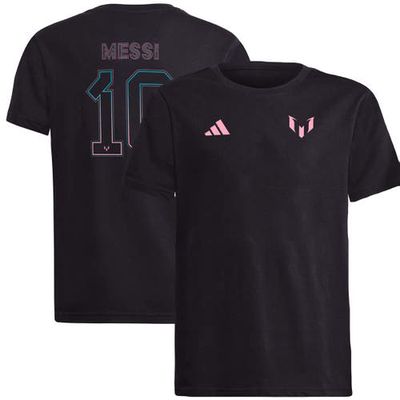 Youth Messi x adidas Black Name & Number T-Shirt
