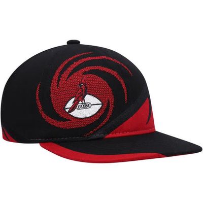 Youth Mitchell & Ness Black/Cardinal Arizona Cardinals Spiral Snapback Hat