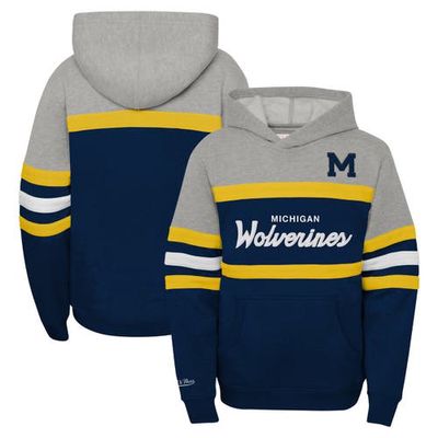 Youth Mitchell & Ness Navy Michigan Wolverines Head Coach Hoodie