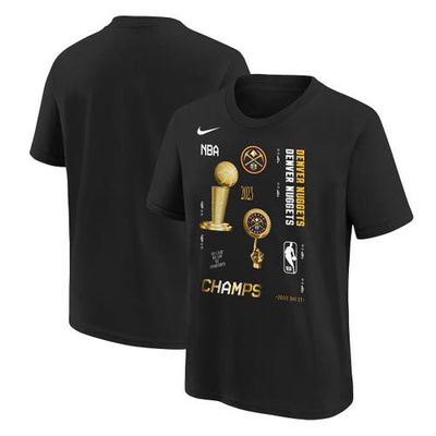 Youth Nike Black Denver Nuggets 2023 NBA Finals Champions Celebration Expressive T-Shirt