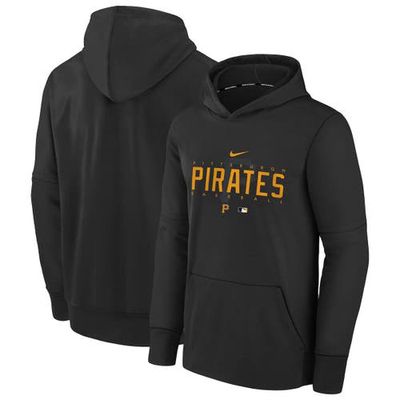 Youth Nike Black Pittsburgh Pirates Pregame Performance Pullover Hoodie