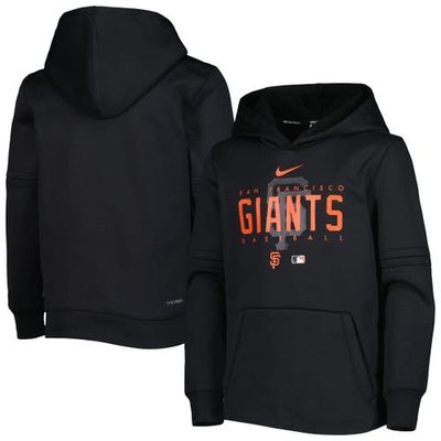 Youth Nike Black San Francisco Giants Pregame Performance Pullover Hoodie