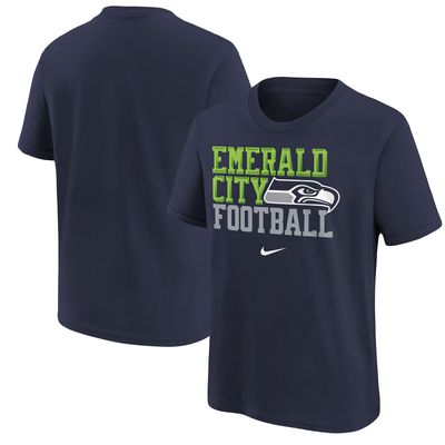 Youth Nike College Navy Seattle Seahawks Hometown Collection T-Shirt