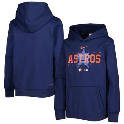 Youth Nike Navy Houston Astros Pregame Performance Pullover Hoodie