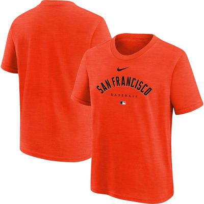 Youth Nike Orange San Francisco Giants Authentic Collection Early Work Tri-Blend T-Shirt