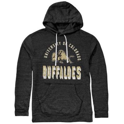 Youth Original Retro Brand Black Colorado Buffaloes Arch Block Tri-Blend Pullover Hoodie