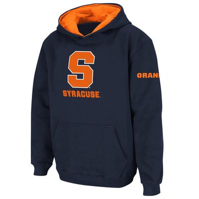 Youth Stadium Athletic Navy Syracuse Orange Big Logo Pullover Hoodie