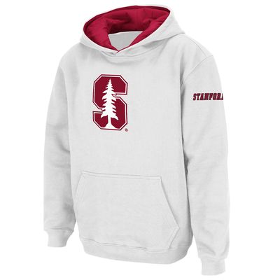 Youth Stadium Athletic White Stanford Cardinal Big Logo Pullover Hoodie