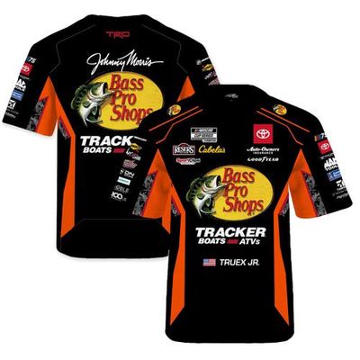 Youth Stewart-Haas Racing Team Collection Black Martin Truex Jr Bass Pro Shops Sublimated Uniform T-Shirt