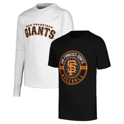 Youth Stitches Black/White San Francisco Giants T-Shirt Combo Set