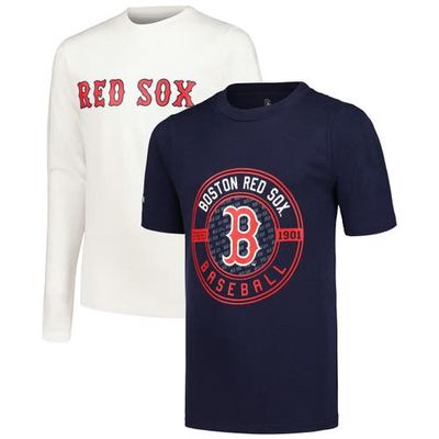 Youth Stitches Navy/White Boston Red Sox T-Shirt Combo Set