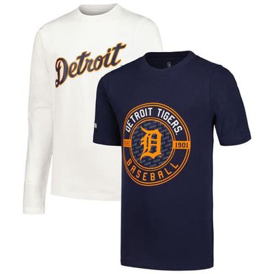 Youth Stitches Navy/White Detroit Tigers T-Shirt Combo Set