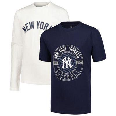Youth Stitches Navy/White New York Yankees T-Shirt Combo Set