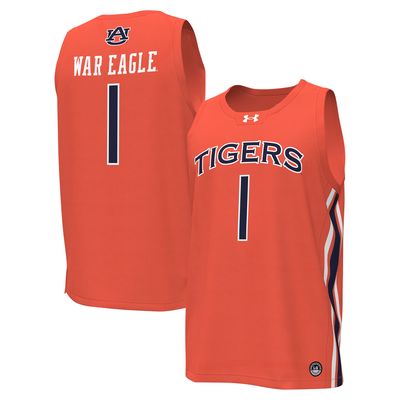 Youth Under Armour #1 Orange Auburn Tigers Replica Basketball Jersey