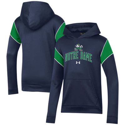 Youth Under Armour Navy Notre Dame Fighting Irish Gameday Performance Pullover Hoodie