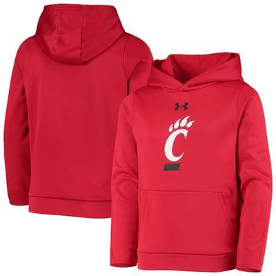 Youth Under Armour Red Cincinnati Bearcats Logo Pullover Hoodie