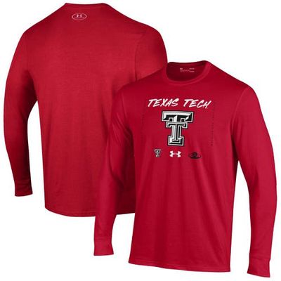 Youth Under Armour Red Texas Tech Red Raiders 2023 On Court Bench Unity Long Sleeve T-Shirt