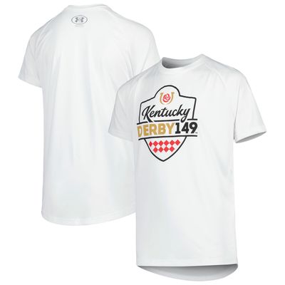 Youth Under Armour White Kentucky Derby 149 Tech Raglan T-Shirt