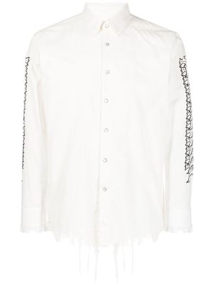 Youths In Balaclava graphic-print sleeve shirt - White