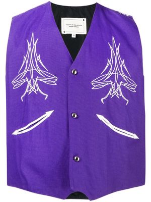 Youths In Balaclava graphic-print sleeveless vest - Purple