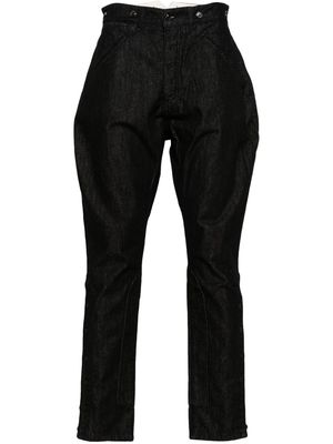 Youths In Balaclava high-waist cotton tapered jeans - Black