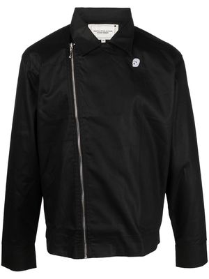 Youths In Balaclava logo-embroidered zip-up jacket - Black