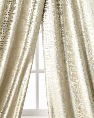 Yovanna Silver Shimmer Curtain Panels, Set of Two