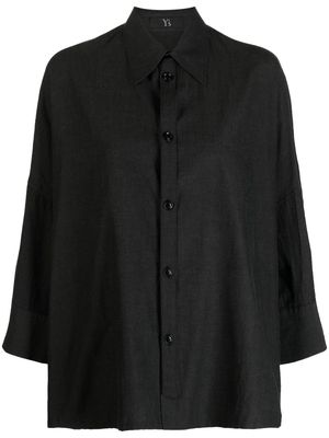Y's button-up oversized shirt - Black