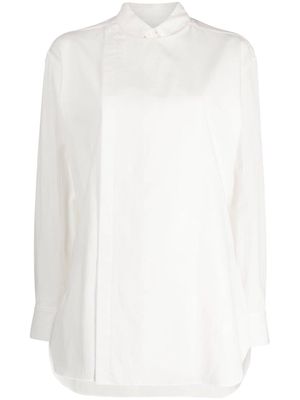 Y's classic-collar cotton blend shirt - White