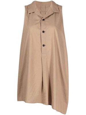 Y's cotton sleeveless shirt - Brown