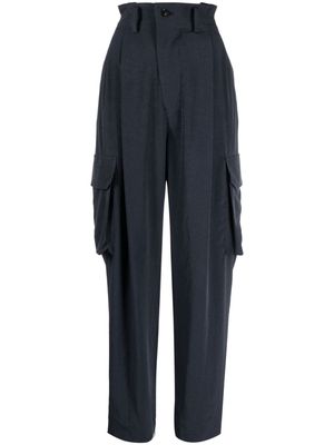 Y's draped cargo trousers - Blue