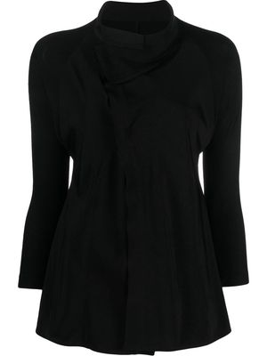 Y's draped long-sleeve blouse - Black
