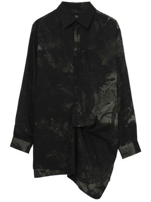Y's graphic-print cotton shirt - Green