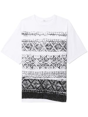 Y's graphic-print cotton T-shirt - White