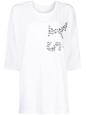 Y'S graphic-print jersey T-shirt - White