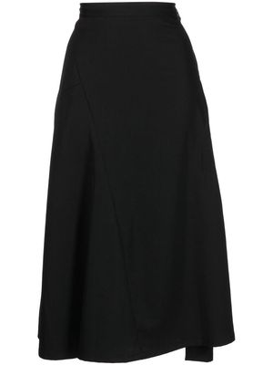 Y's high-waisted A-line skirt - Black