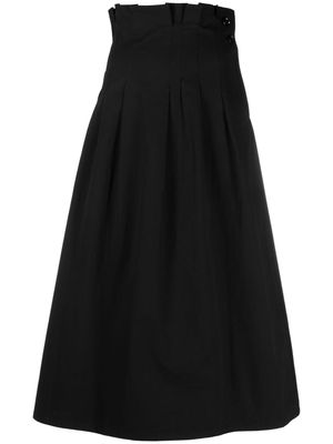 Y's high-waisted flared skirt - Black