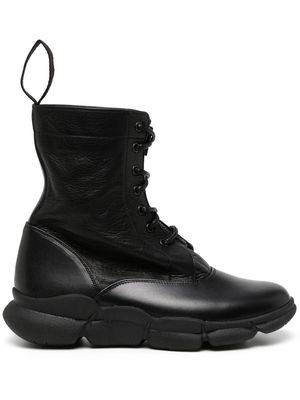 Y'S lace-up combat boots - Black