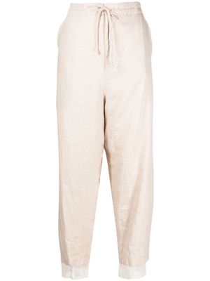 Y's linen tapered trousers - Neutrals
