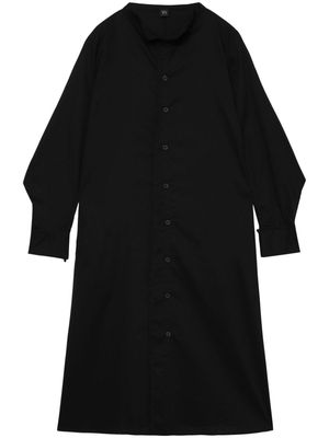 Y's long-sleeve cotton midi shirtdress - Black