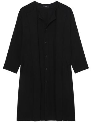 Y's long-sleeve wool shirtdress - Black