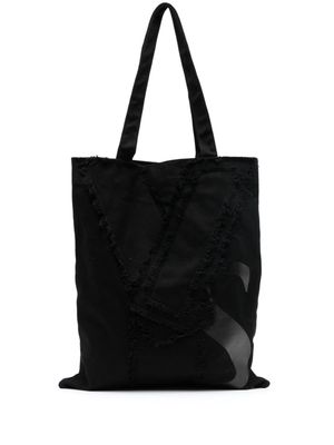 Y's Lux logo-print tote bag - Black