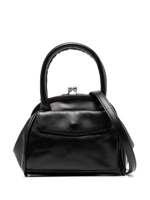 Y's mini panelled leather shoulder bag - Black