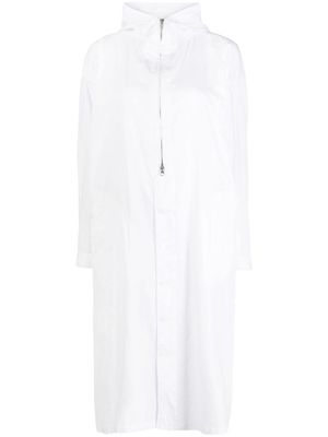 Y's oversized printed cotton coat - White