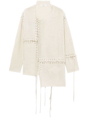 Y's panelled asymmetric jumper - Neutrals