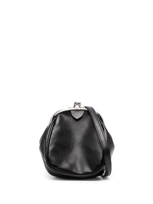 Y's panelled leather shoulder bag - Black
