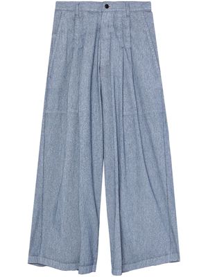 Y's pleated wide-leg jeans - Blue
