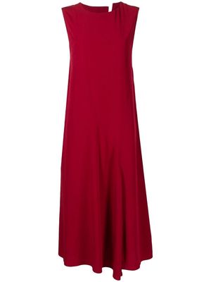 Y's round-neck midi dress - Red